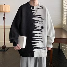 文艺气质毛衣男韩版潮流宽松日系针织衫冬季ins港风慵懒线衣外套