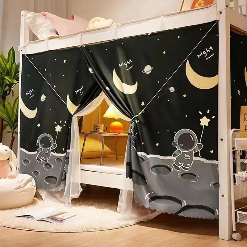 Dormitorio cortina de cama opacas mosquitera dormitorio de estudiantes integrado litera superior litera superior e inferior cama alta cortina cubierta cama individual