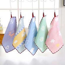 6层 小方巾幼儿园纱布洗脸巾婴儿口水巾宝宝洗澡柔软吸水毛巾