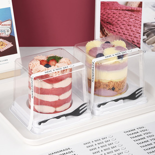 2 inch 3 inch cake packaging box lasagna mousse mini western point Box large puff transparent blister packaging box
