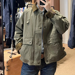 原标RL拉夫小马刺绣巴恩风工装纯色单排扣女士短款休闲夹克外套