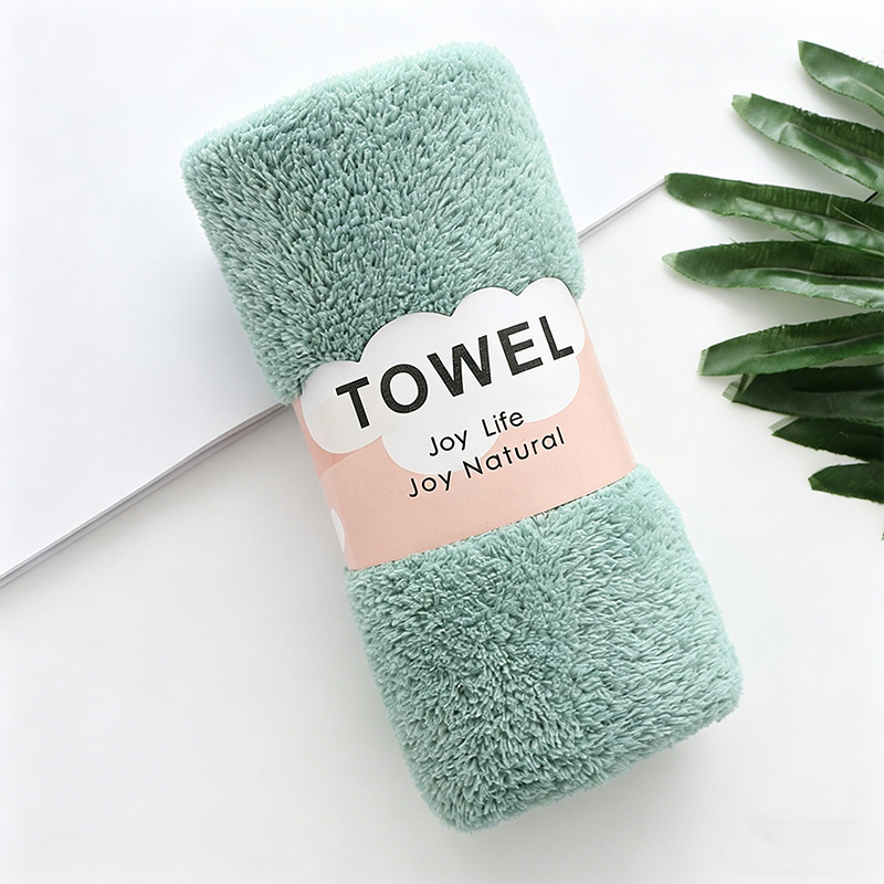 Fabricantes transfronterizos al por mayor toallas de coral de color sólido toallas faciales regalos de boda toallas de baño absorbentes no caen cabello