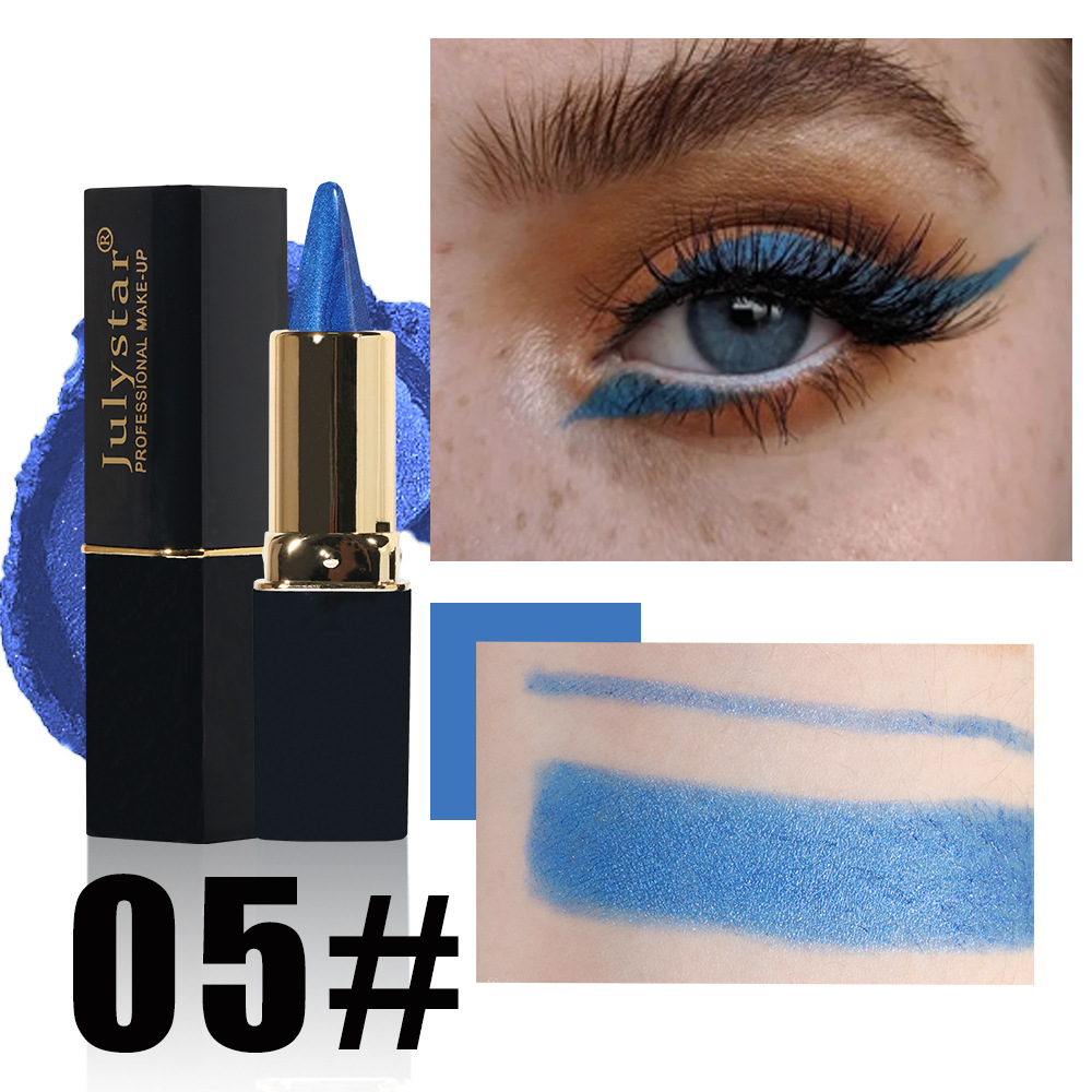Julystar's new rich and colorful natural waterproof eyeliner gel is easy to apply, dries quickly and provides long-lasting moisture undefined