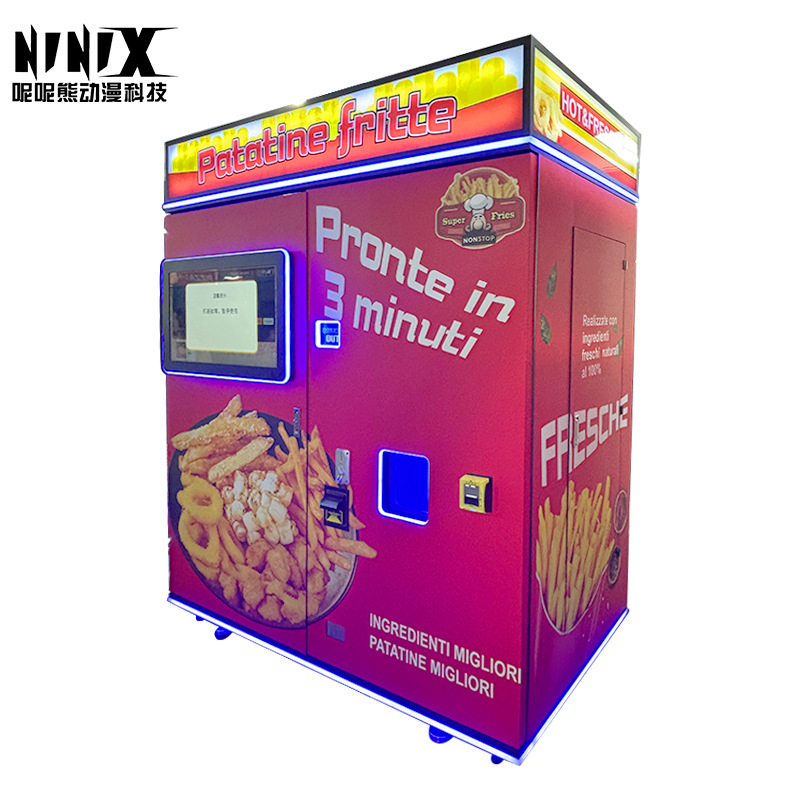 Máquina expendedora automática de papas fritas para grandes centros comerciales Máquina expendedora automática de papas fritas que funciona con monedas