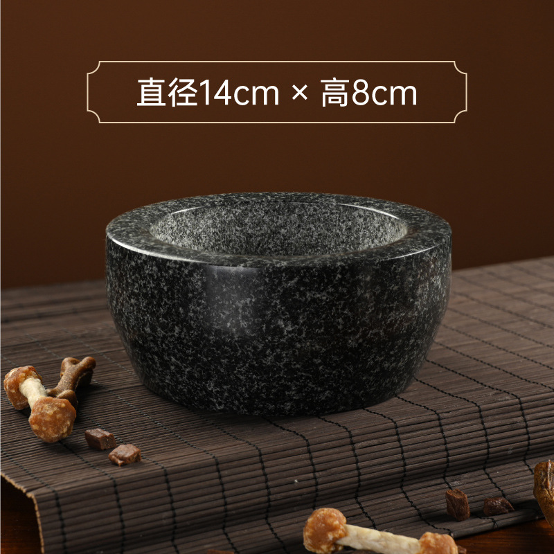 광택이 나는 두꺼운 무게의 돌그릇 직경 14cm