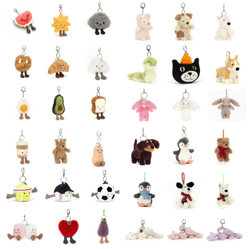Jellycat Pendant with Complete Tags and Stamp, Barcelona Bear, Eggplant, Croissant Styles, All Styles Available for Wholesale Gifts Jellycat Pendant with Complete Tags and Stamp, Barcelona Bear, Eggplant, Croissant Styles, All Styles Available for Wholesale Gifts