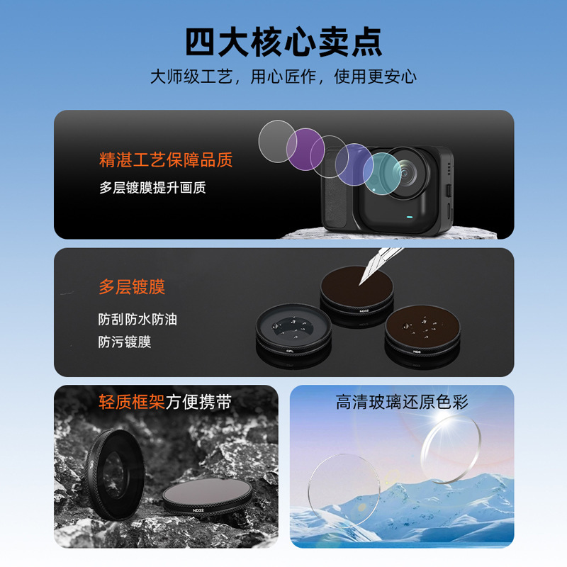 适用Insta360 Go Ultra滤镜UV保护镜CPL偏振镜减光镜运动相机配件|undefined