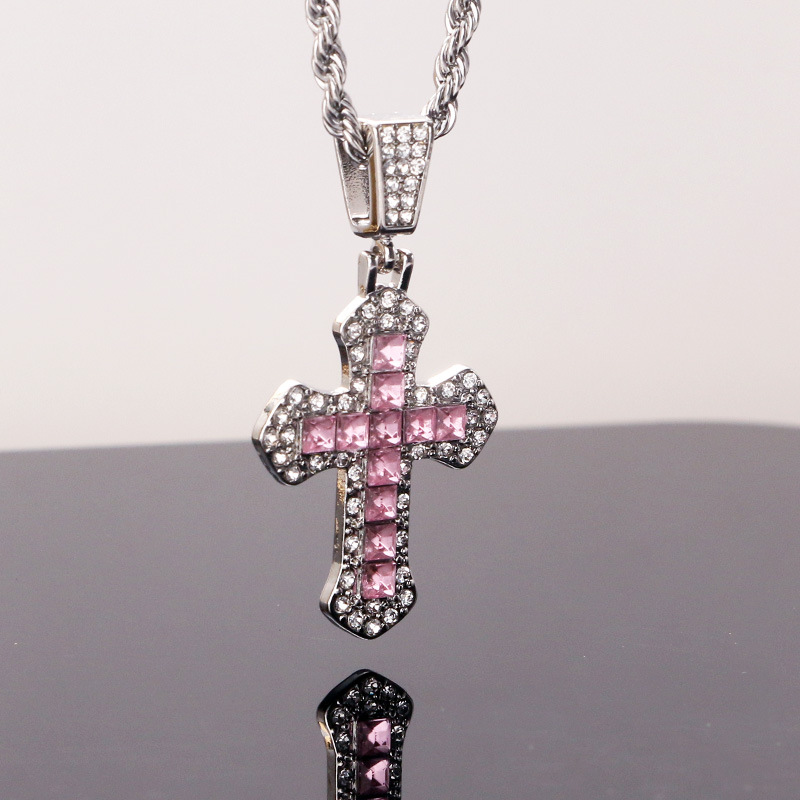 Multi-color cross-pink/2.5*60cm twist chain