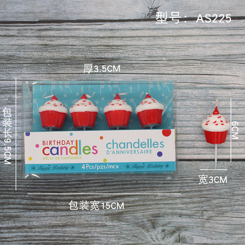 Vela de cumpleaños de dibujos animados al por mayor popular fiesta de flores oso dinosaurio donut cara sonriente vela de pastel para niños