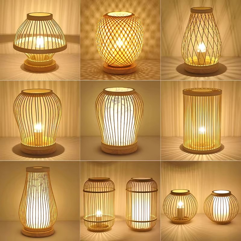 Viento tranquilo dormitorio sala de estar comedor hotel creativo mesera de cama luz de atmósfera recargable sala de té lámpara de mesa decorativa