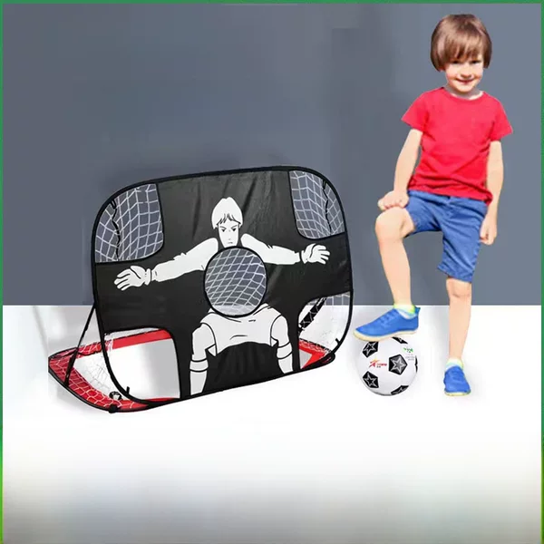 Two-in-one portable foldable mobile children's football Gate football tennis stand multifunctional training toy ball stand