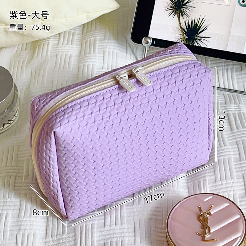 Bolsa de maquillaje simple con modelado integral bolsa de almacenamiento impermeable, corazón de una niña macarrón bolsa de cambio, bolsa de tampón