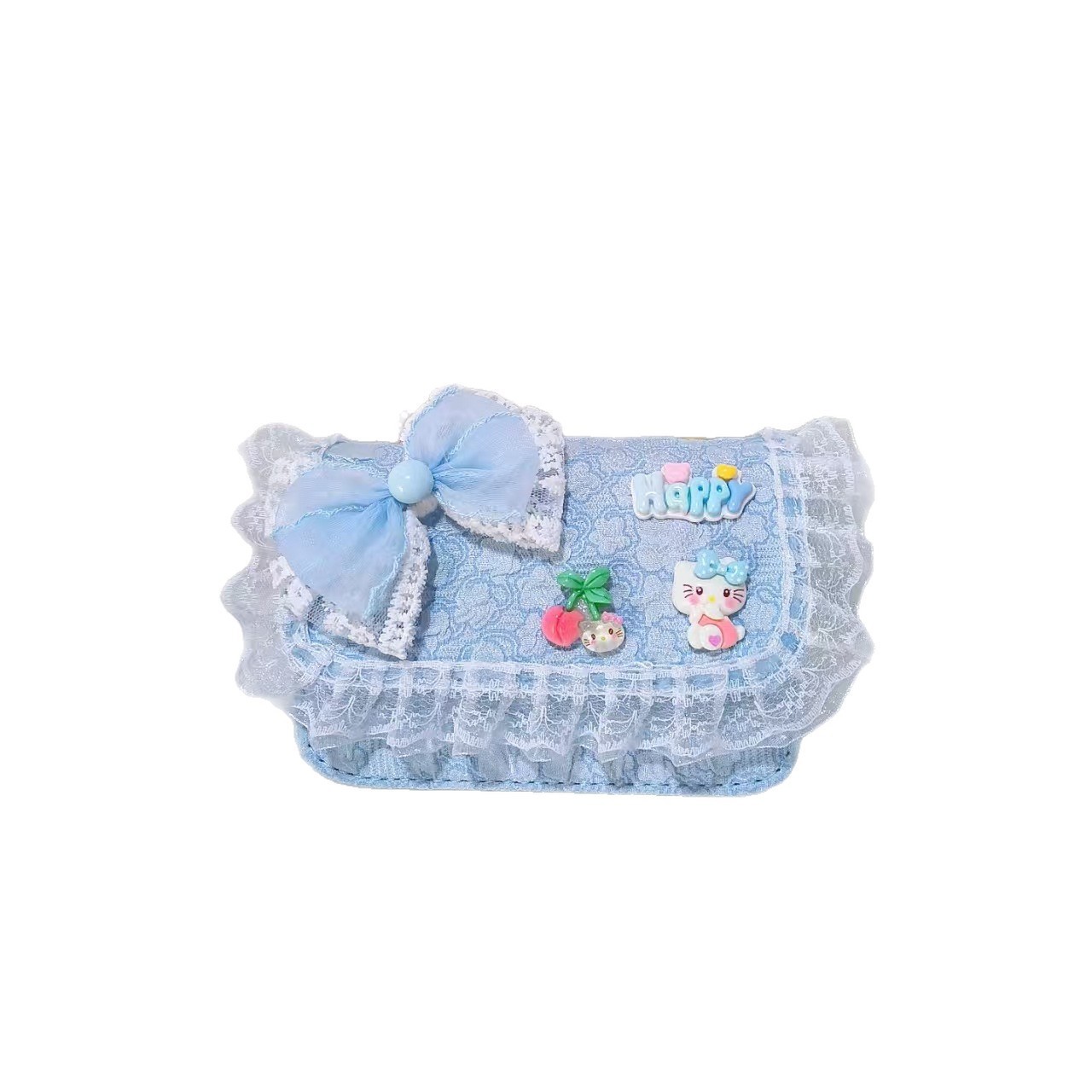 Bolsa de arco princesa de perlas portátil de hombro Melody Kulomi KT bolsa de gato para niños cadena de bolso de Año Nuevo