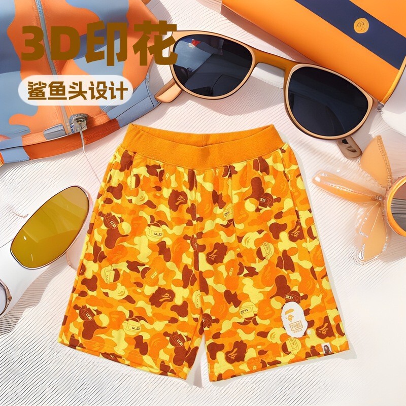 Cross-Border European and American Bape Trendy Brand Shark Head Men's Summer Casual Shorts 3D Printed Casual Pants Factory Wholesale Cross-Border European and American Bape Trendy Brand Shark Head Men's Summer Casual Shorts 3D Printed Casual Pants Factory Wholesale