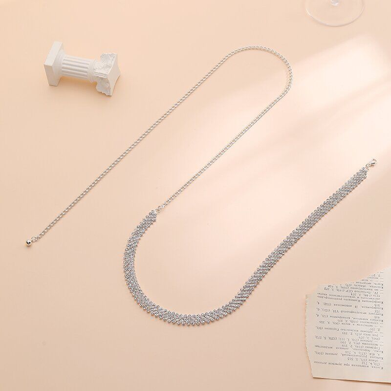 Chique vintage met diamanten ingelegde tailleketting kleine geurstijl alles Spice riem jurk accessoires_voghion.com