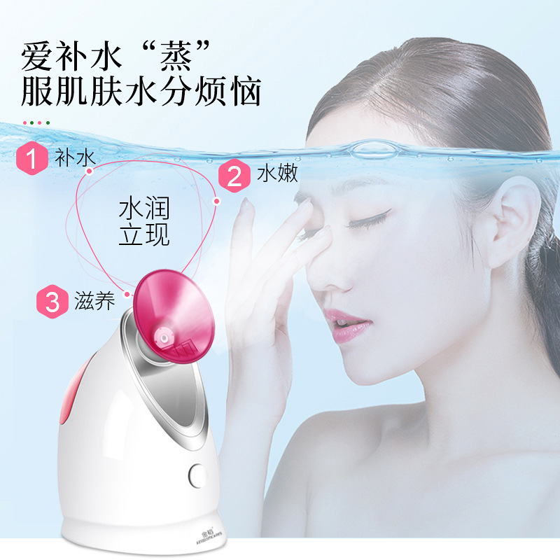 Golden Rice Hot Spray Facial Steamer Home Beauty Instrument Nano Spray Hydration Device Wholesale Small Facial Steamer Spray Device