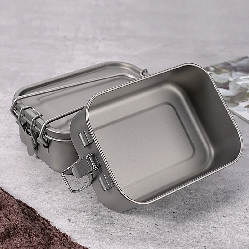 Square folding lunch box, travel equipment for camping for elementary school students
