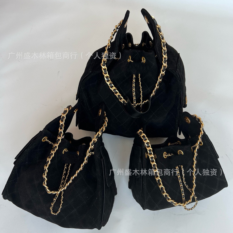クロスボーダー 25s Xiaoxiangfeng 25bag ヒッピーホーボー牛革脇の下バッグ菱形チェーン巾着ファッションショルダーレディースバッグ|undefined