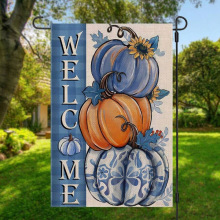 O 79907 Thanksgiving pumpkin garden flag �ж����Ϲϻ�԰����