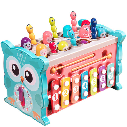 Baby fishing toy whack-a-mole and piano, educational and intellectual development for infants and early education for boys and girls, birthday gifts