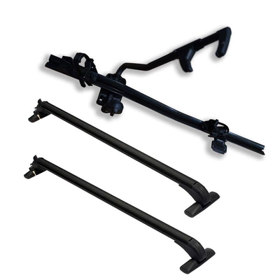 Car bike rack bicycle rack, roof-mounted bicycle - black-crossbar-new-black-miniature-car-model-no-drilling-required