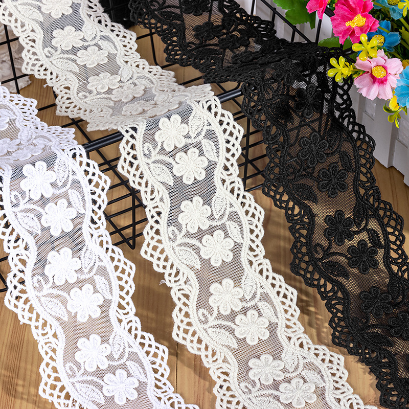 Tianyuan Lace Trim Accessory, 8cm Wide, Embossed Floral Mesh, Lolita Women's Clothing, Pet Apparel Embroidery Accessory Tianyuan Lace Trim Accessory, 8cm Wide, Embossed Floral Mesh, Lolita Women's Clothing, Pet Apparel Embroidery Accessory