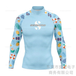 Scuba Si Kuba Wetsuit Men's Split Sunscreen Long-Sleeved Top Sea Swimsuit Quick-Drying Rafting Surfing Snorkeling Suit