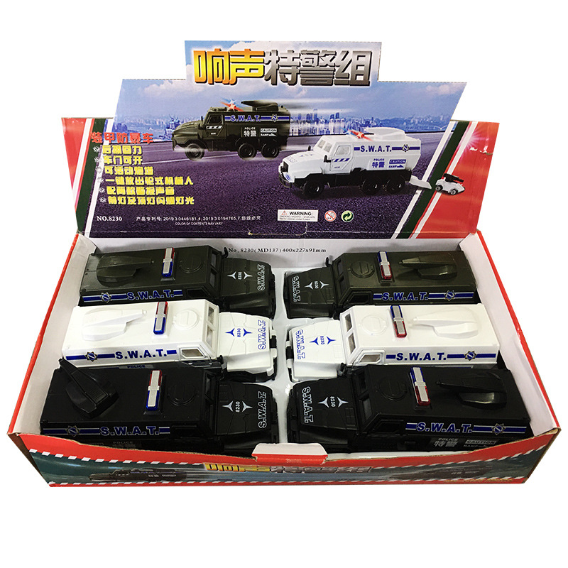 SANTIADO 무장 폭발 방지 차량 기갑 차량 합금 ACOUSTO-OPTIC 전원 모델 장난감 어린이 시뮬레이션 자동차 8230