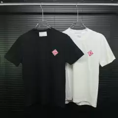 Casablanca Summer New Arrival Short Sleeve T-Shirt for Men and Women, Embroidered Chest, Versatile Top