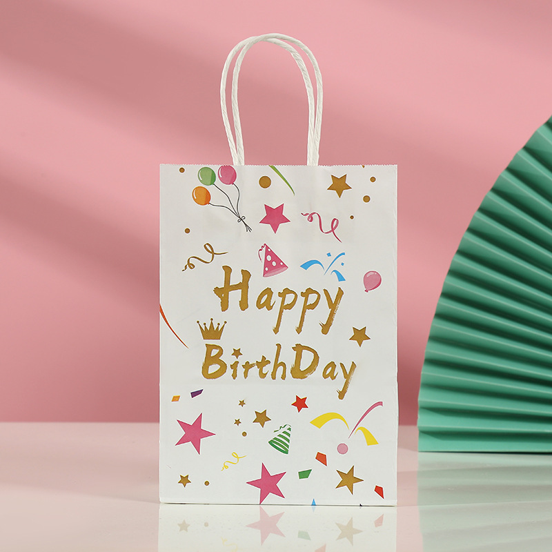 Birthday Fashion Letter Balloon Paper Party Gift Bags display picture 2