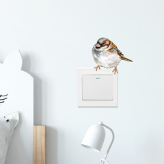 Shangyi SPZ-KG172 Cartoon Bird Wall Sticker Self-adhesive Bedroom Living Room Switch Decoration Cross-Border Wholesale Switch Sticker