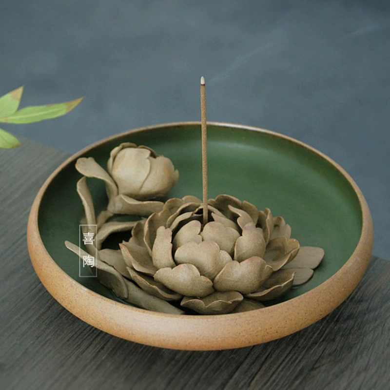 Цзиндэчжэнь ручной работы тарелка для благовоний Цветок мечты дзен глина держатель для благовоний керамический цветок винтажный Японский Стиль Нить тарелка для благовоний держатель для благовоний бумажный город