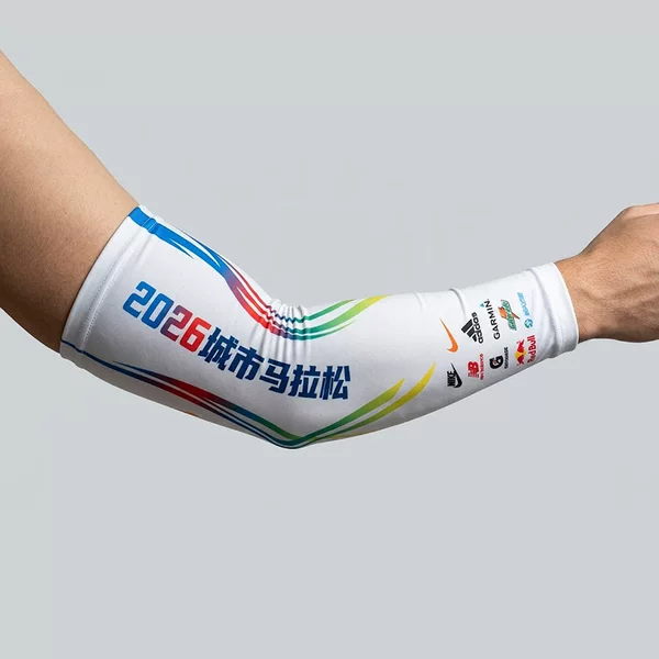 Source factory marathon city event sponsor custom printed summer ice silk sports arm sleeves