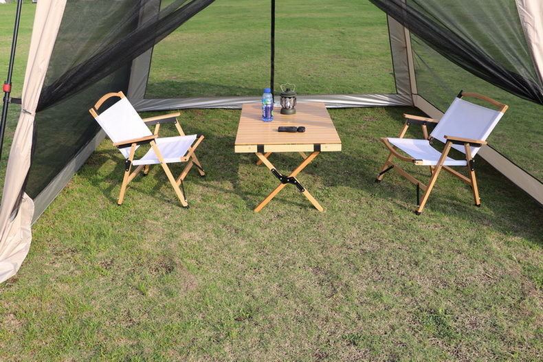 Automatic Tent Outdoor Aluminum Alloy Folding Portable Camping Black Glue Mosquito Net Mosquito-Proof Camping Canopy