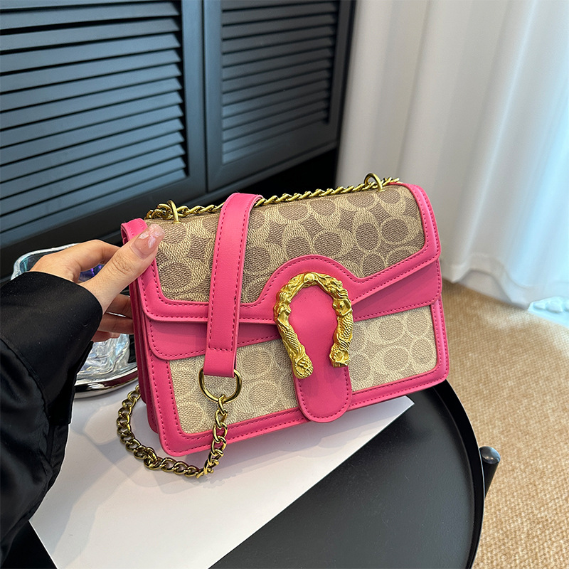 Nuevo estilo de comercio exterior transfronterizo, cadena de viento de fragancia pequeña, bolso de axila de un solo hombro, 2025, bolso cuadrado pequeño de mensajero salvaje de estilo occidental de alta gama