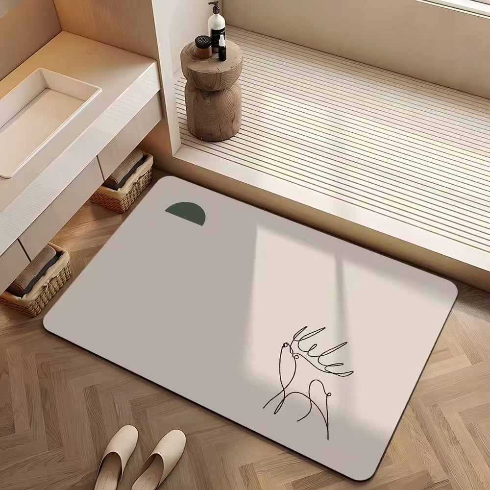 Creative simple diatom mud absorbent carpet bathroom bathroom non-slip quick-drying wear-resistant dirty mat manufacturers wholesale