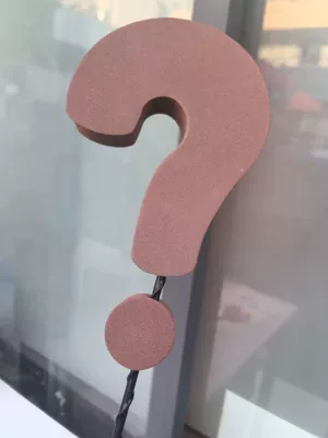 Manufacturer's Creative Symbols, Funny Car: Other Automotive Exterior Supplies - brown-question-mark