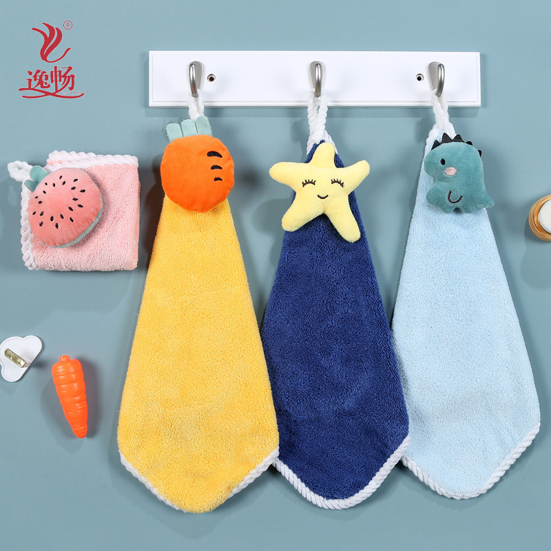 High-Density Coral Fleece Towel, Soft and Absorbent, Kitchen Hand Towel, Kindergarten Children's Towel, Customizable High-Density Coral Fleece Towel, Soft and Absorbent, Kitchen Hand Towel, Kindergarten Children's Towel, Customizable