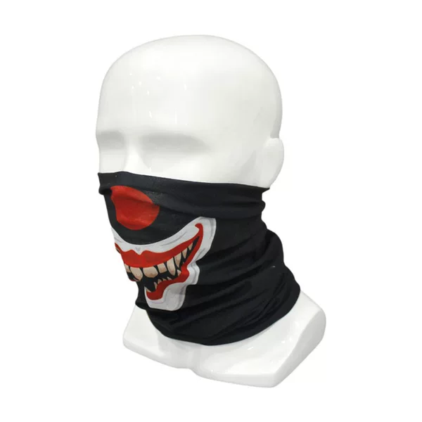 Summer Outdoor Motorcycle Cycling Sports Ice Silk Sun Protection and Windproof Face Towel 3D Clown Face Scarf Breathable Mask