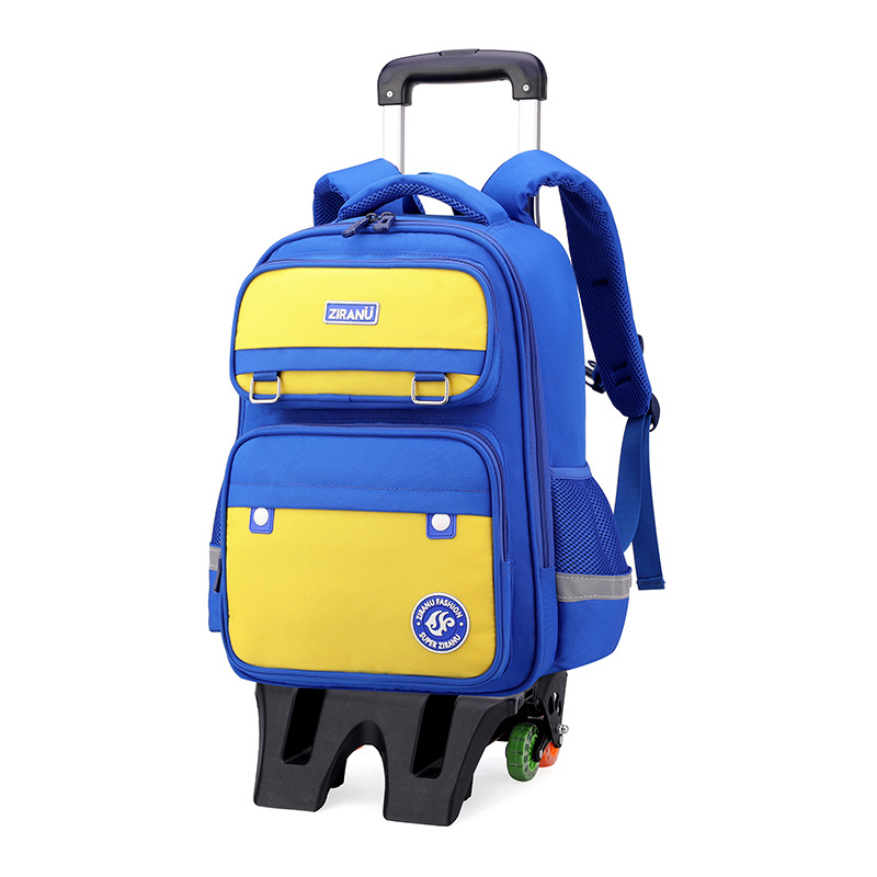 Pescado natural nuevo tirón mochila al por mayor escaleras mochila de estudiantes 3 - 6 grados antidesgaste