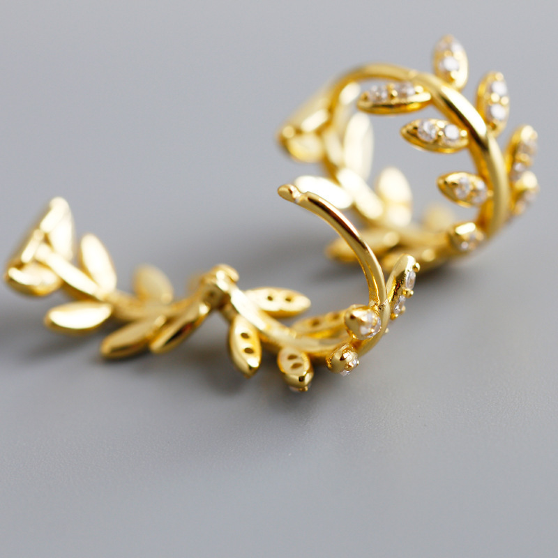 simple wickershaped leaf ear buckle wholesale Nihaojewelrypicture3