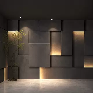 3d立体凹凸感彷水泥灰壁纸岩石线条纹理背景墙壁布工业风装修壁纸
