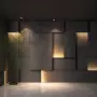 纹理3d立体工业岩石壁布