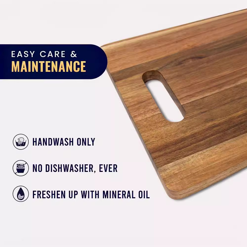 Tabla de cortar de madera con mango, pan de frutas, plato de jamón, tabla de cortar, fiesta, bandeja de bocadillos de gran capacidad