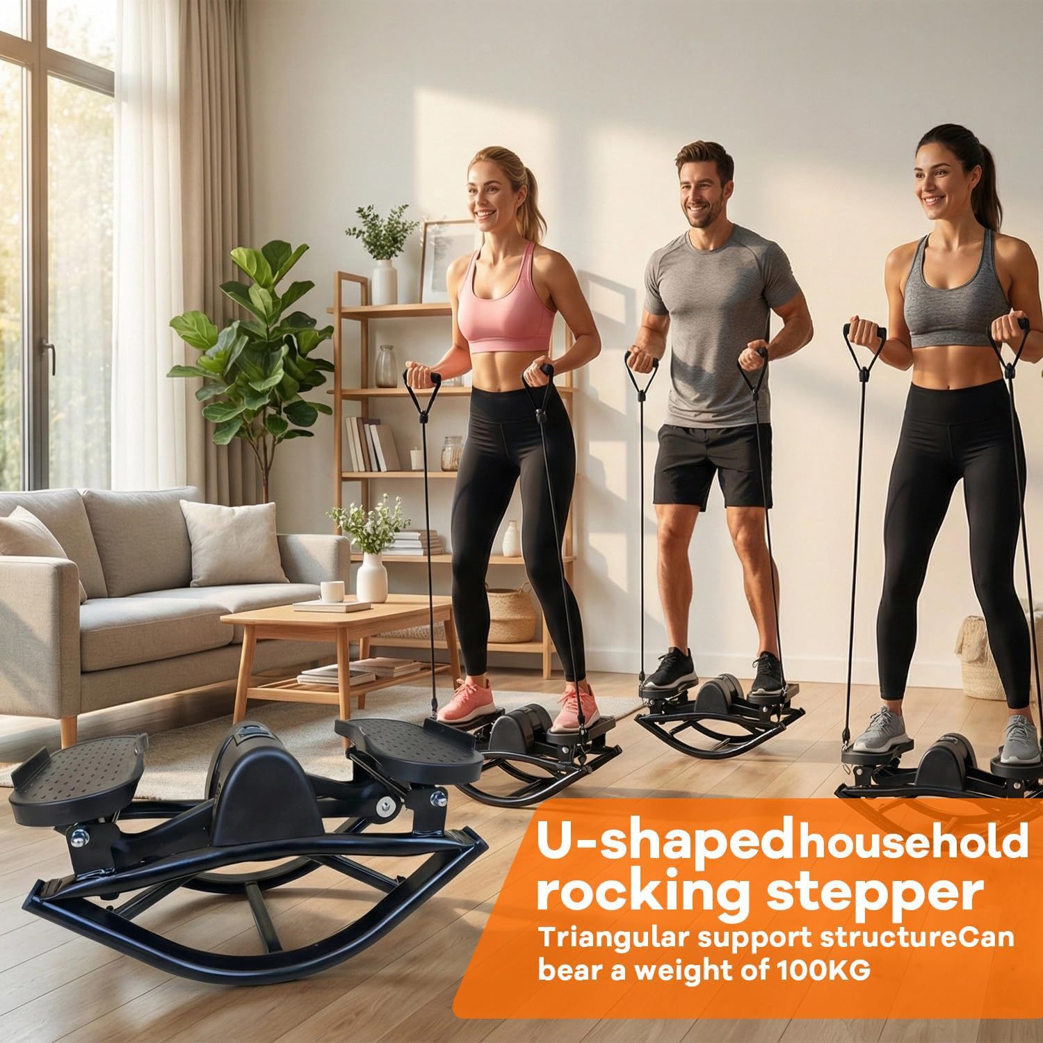 Cross-Border New Model Home-Use Stepper Exercise Machine for Slimming Legs, Multifunctional Fitness Equipment, Silent Foot Pedal Rehabilitation Device