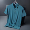 Silk polo for leisure, trend colored universal jacket, short sleeve T-shirt