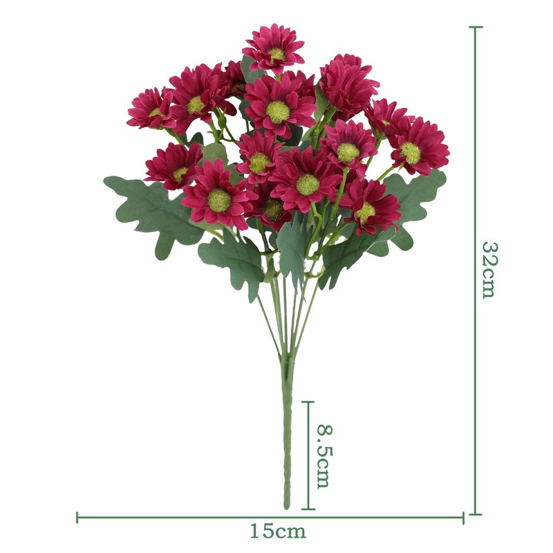 卸売りの結婚式のシミュレーションの花の新型の花束のヨーロッパ式の小さい菊の花の高級な偽の花束の装飾式の花芸|undefined