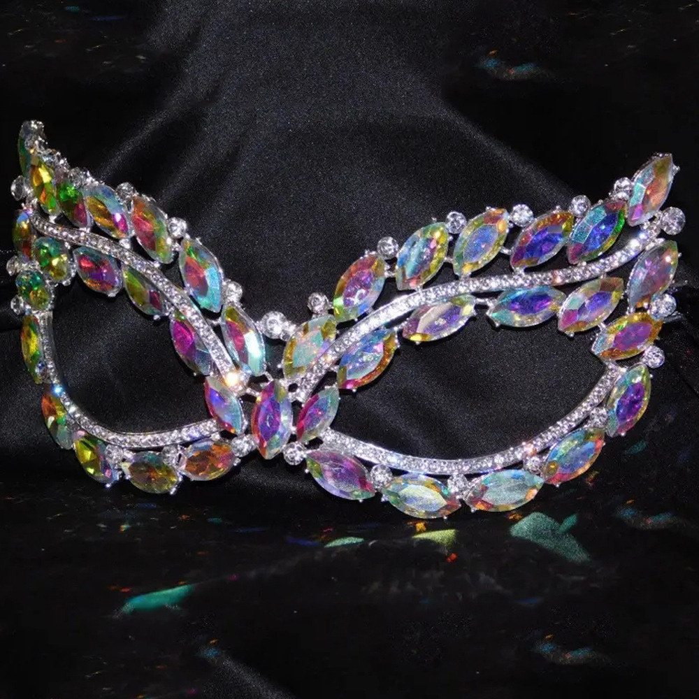 Nueva moda rhinestone máscara europea y americana mascarada sexy máscara simple versátil accesorios máscara