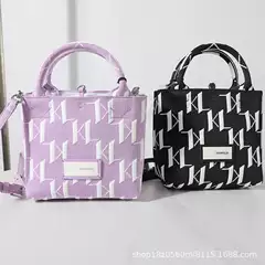 American Kail Women's Fashion Leather Knit Color Woven Full Letter Handbag Shoulder Tote Bag 2015