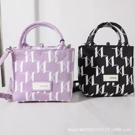 American Kail Women's Fashion Leather Knit Color Woven Full Letter Handbag Shoulder Tote Bag 2015